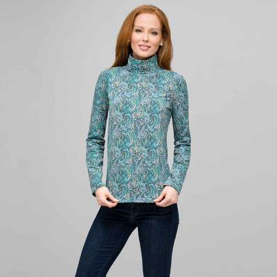 Paisley Turtleneck Top